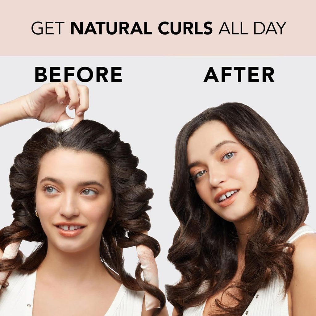 Satin No-Heat Curling Wand Set for Effortless Hair Styling