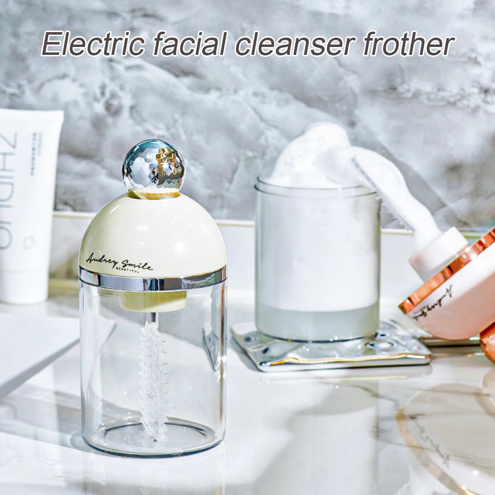 Automatic Foaming Maker Mini Washing Face Foamer Machine Bathroom Desktop Large Capacity Container Foaming Maker Facial Cleaner