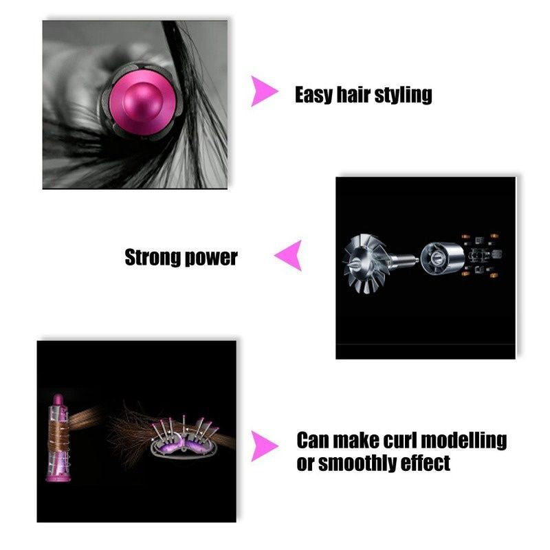 5-in-1 Automatic Hot Air Comb for Curling & Straightening